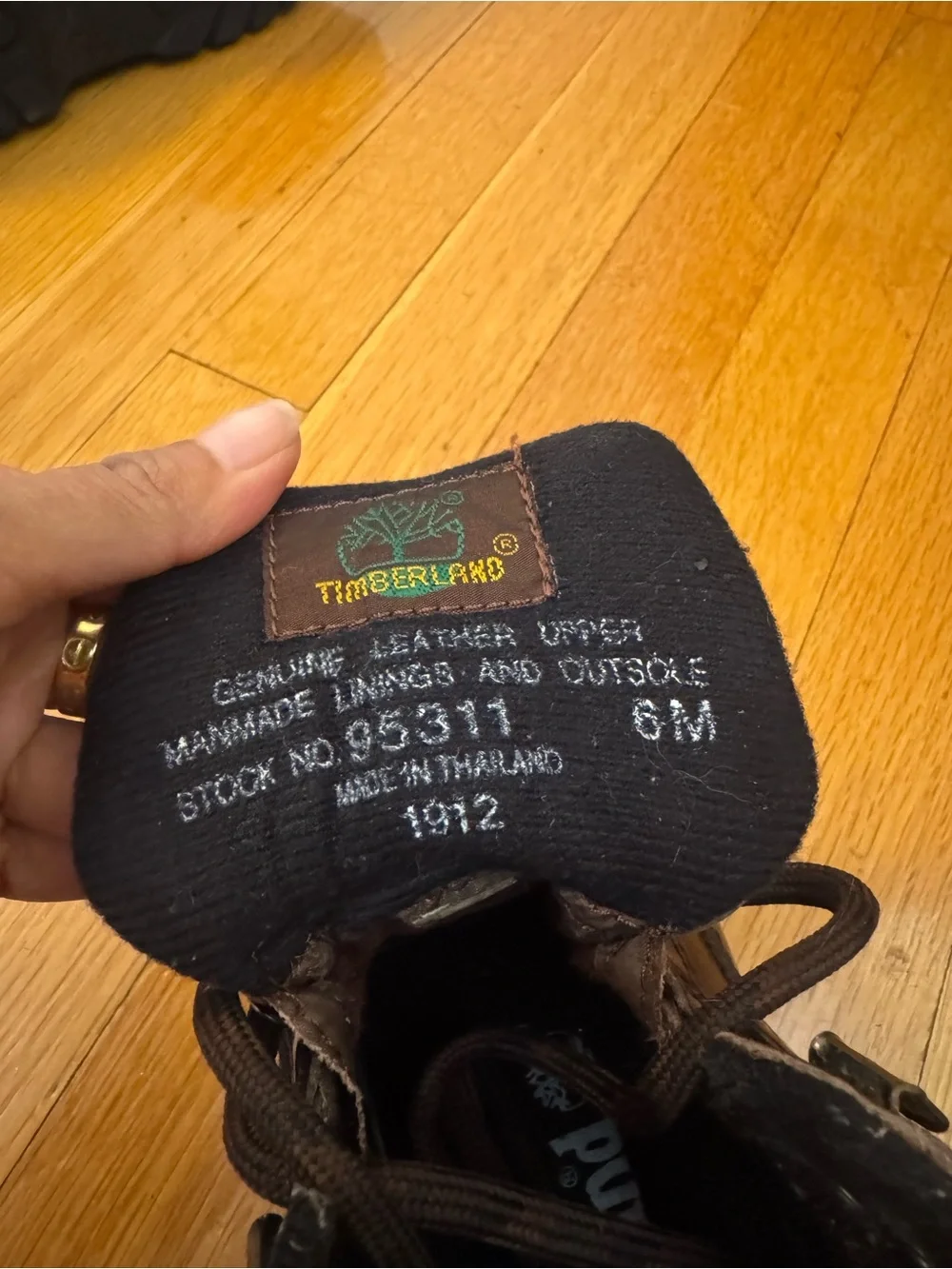 Vintage Timberland 95311 Brown Leather Trail Hiking Boots Size 6M Made Thailand